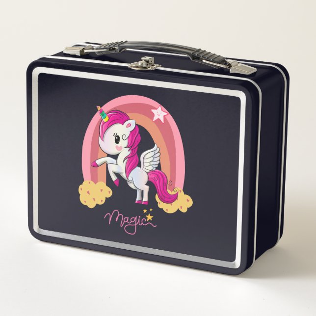 Magic Unicorn Fan Club     Metal Lunch Box (Front)