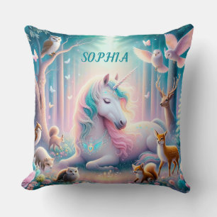 Magic Unicorn, Nursery Baby/ Kids Custom Name Cushion