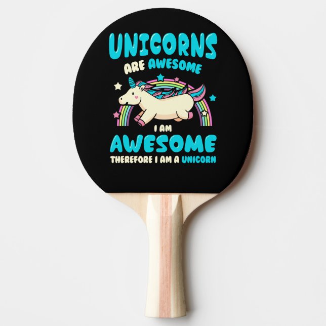 Magic Unicorn Ping Pong Paddle (Front)