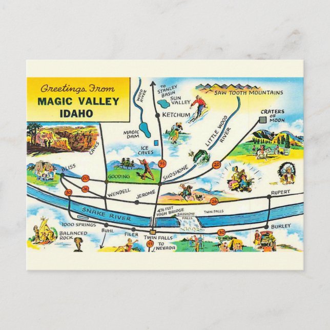 Magic Valley Idaho Greeting Postcard (Front)