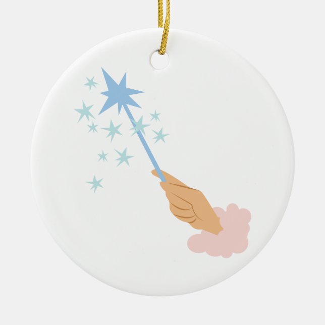 Magic Wand Ceramic Tree Decoration (Front)