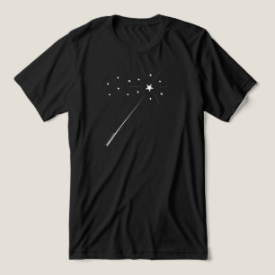 Magic Wand with Stars & Sparkles in White Tri-Blend Shirt