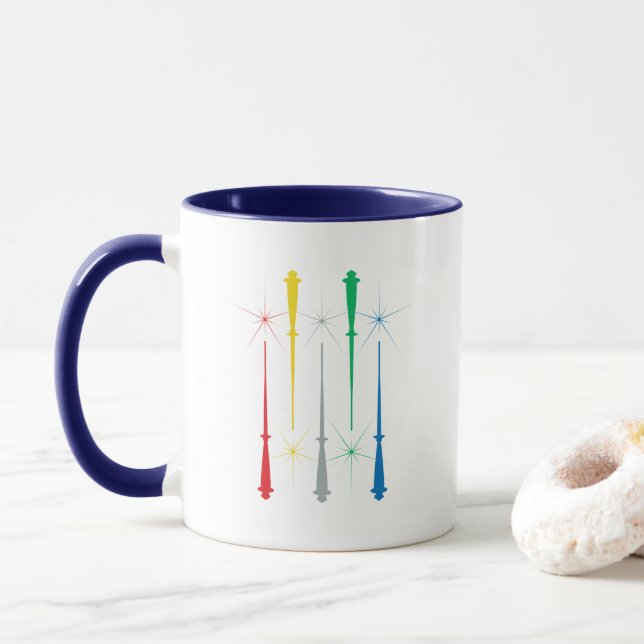 Magic Wands Mug 11oz. Dark Blue (With Donut)
