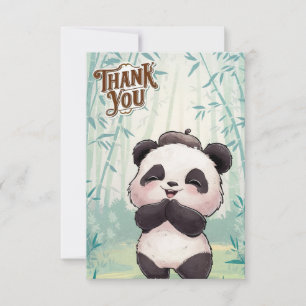 Magic Whimsical Panda Thank You Card