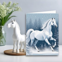 Magic White Winter Horse