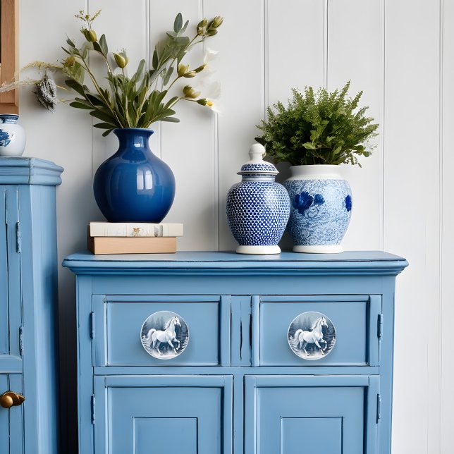 Magic White Winter Horse Ceramic Knob (Creator Uploaded)