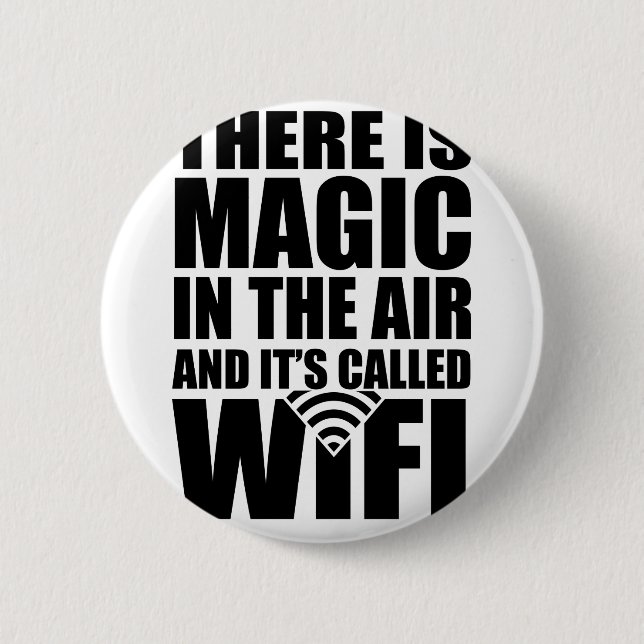 Magic wifi 6 cm round badge (Front)