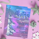 Magic Winter Wonderland Corporate Christmas Party Invitation<br><div class="desc">Step into a winter wonderland with our customisable Christmas party invitation. The design features a sparkling Christmas tree, symbolising the light and hope of the season, set against a mesmerising backdrop of pink, purple and blue hues. Remember, this invitation is customisable to suit your company’s needs and aesthetic. Let’s make...</div>