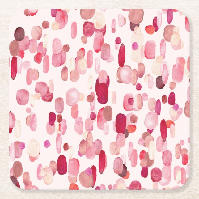 Magic witch, vintage seamless pattern. square paper coaster (Front)