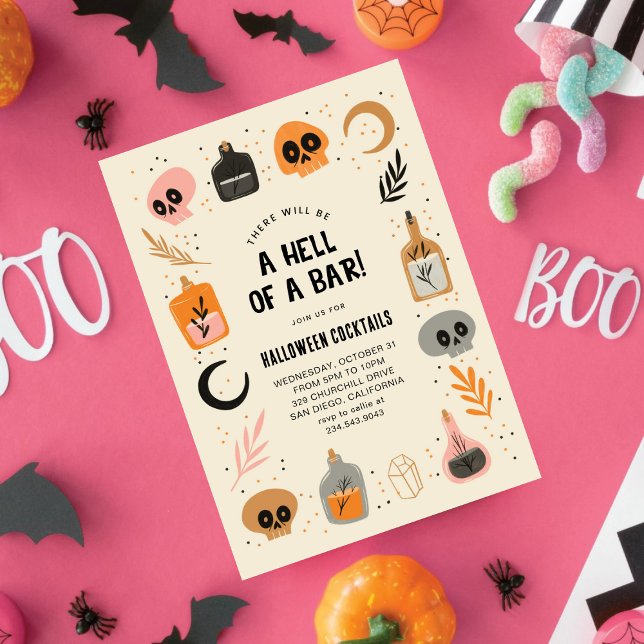 Magic Witches Potions Halloween Cocktails Party  Invitation (Creator Uploaded)