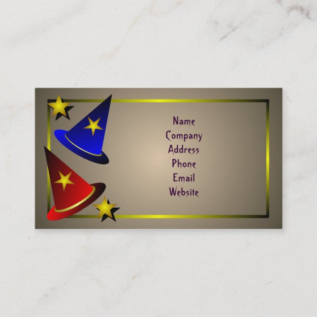 Magic Wizard Business Card (Front)