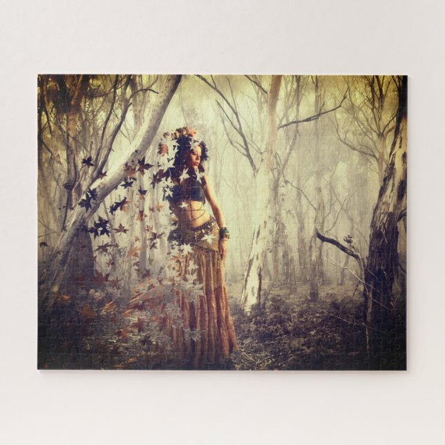 Magic woman nature fantasy art jigsaw puzzle (Horizontal)