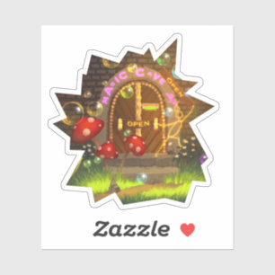 Magic World Open Fantasy Sticker Custom-Cut