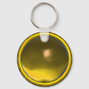 MAGIC YELLOW TOPAZ GEM STONE KEY RING