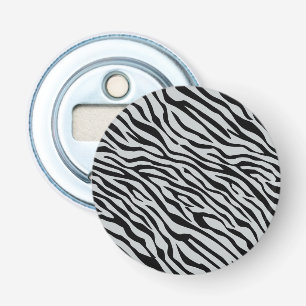 Magic Zebra Stripes Click to Customise Grey Colour Bottle Opener