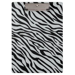Magic Zebra Stripes Click to Customise Grey Colour Clipboard