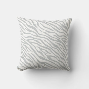 Magic Zebra Stripes Click to Customise Grey Colour Cushion