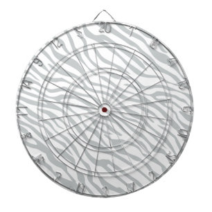 Magic Zebra Stripes Click to Customise Grey Colour Dartboard