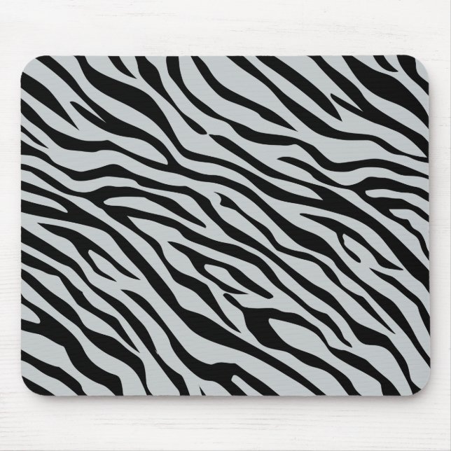 Magic Zebra Stripes Click to Customise Grey Colour Mouse Pad (Front)