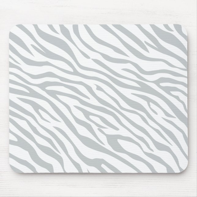 Magic Zebra Stripes Click to Customise Grey Colour Mouse Pad (Front)