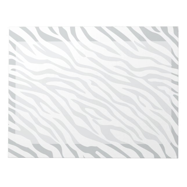 Magic Zebra Stripes Click to Customise Grey Colour Notepad (Front)