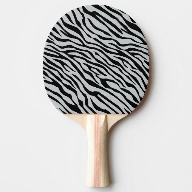 Magic Zebra Stripes Click to Customise Grey Colour Ping Pong Paddle (Front)