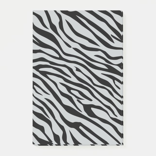 Magic Zebra Stripes Click to Customise Grey Colour Post-it Notes (Front)