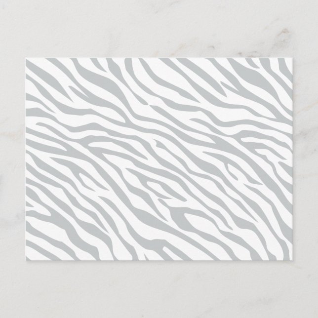 Magic Zebra Stripes Click to Customise Grey Colour Postcard (Front)