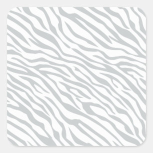 Magic Zebra Stripes Click to Customise Grey Colour Square Sticker