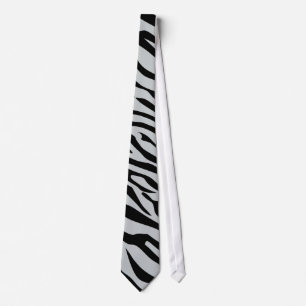 Magic Zebra Stripes Click to Customise Grey Colour Tie