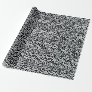 Magic Zebra Stripes Click to Customise Grey Colour Wrapping Paper