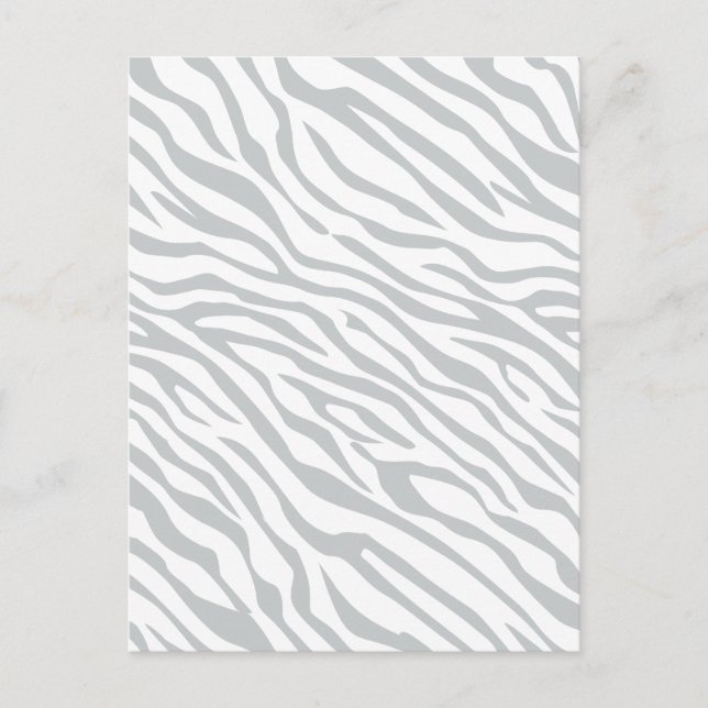 Magic Zebra Stripes Click to Customize Gray Color Postcard (Front)