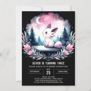 Magical Adorable Cat Birthday  Invitation