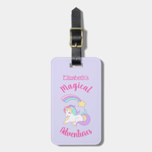 Magical Adventures Unicorn and Shooting Star Luggage Tag