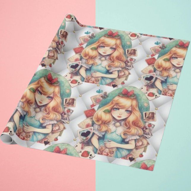 Magical Alice Tea Party! Wrapping Paper (You're Invited to an Enchanting Alice Tea Party!)