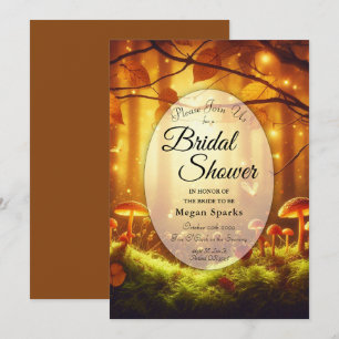 Magical Amber Forest Fairytale Bridal Shower Invitation