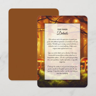 Magical Amber Forest Fairytale Wedding Enclosure Card