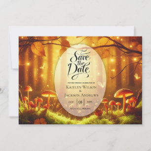 Magical Amber Forest Fairytale Wedding Save The Date