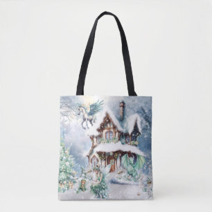 Magical and Whimsical Christmas Fairy Tote Bag