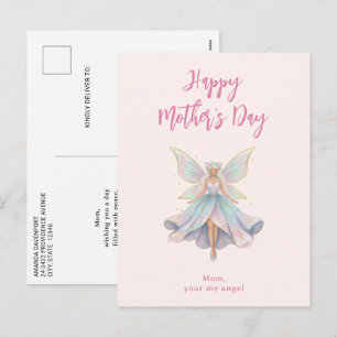 Magical Angel Fairy Pastel Colors Mother's Day Holiday Postcard