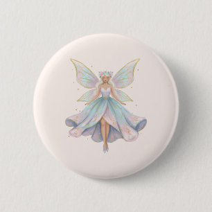 Magical Angel Fairy Pastel Colours 6 Cm Round Badge