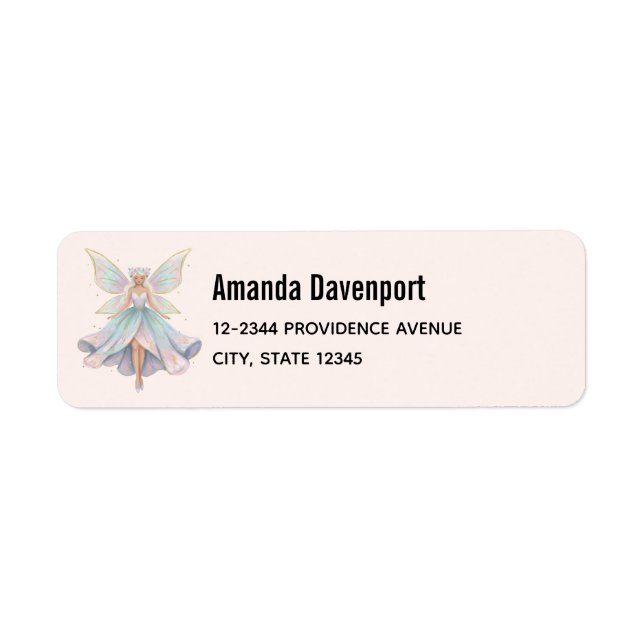 Magical Angel Fairy Pastel Colours Address (Front)