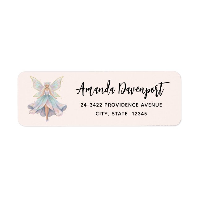 Magical Angel Fairy Pastel Colours Address (Front)