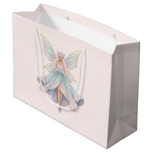 Magical Angel Fairy Pastel Colours Birthday Large Gift Bag