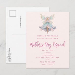 Magical Angel Fairy Pastel Colours Mother's Day Invitation Postcard