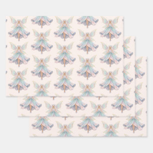 Magical Angel Fairy Pastel Colours Pattern Wrapping Paper Sheet