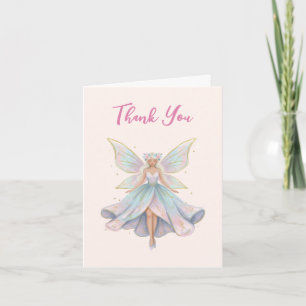 Magical Angel Fairy Pastel Colours Thank You Card