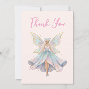 Magical Angel Fairy Pastel Colours Thank You Card