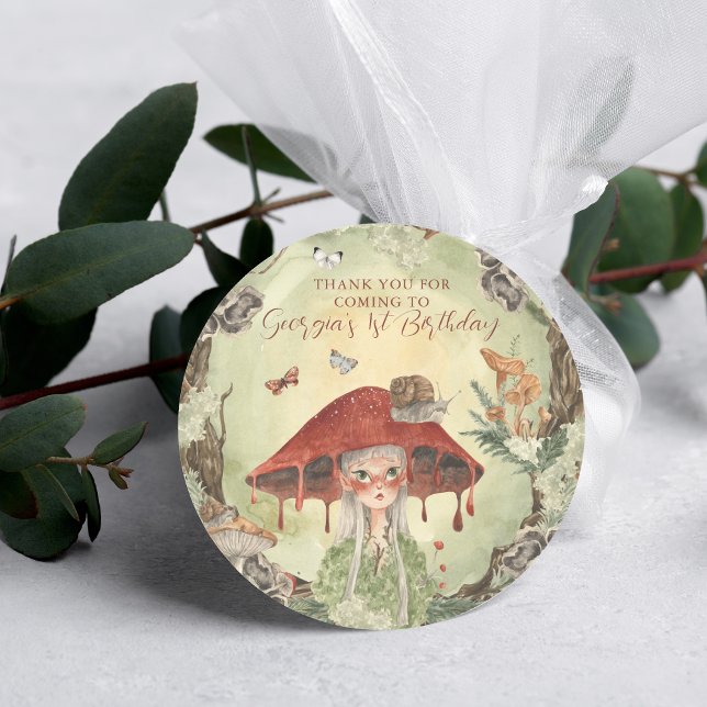 Magical Autumn Forest Fairy | Birthday Classic Round Sticker (Creator Uploaded)