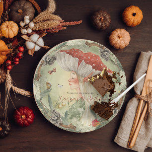 Magical Autumn Forest Fairy Birthday Paper Plate